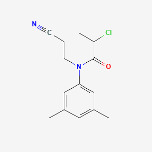 molecular formula C14H17ClN2O B1486515 2-氯-N-(2-氰乙基)-N-(3,5-二甲苯基)丙酰胺 CAS No. 1154151-27-5