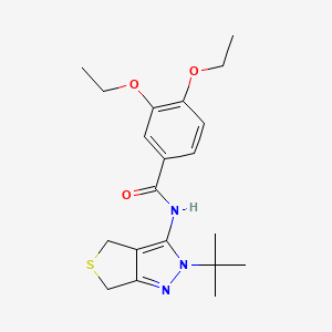 N-(2-tert-butyl-2,6-dihydro-4H-thieno[3,4-c]pyrazol-3-yl)-3,4-diethoxybenzamide