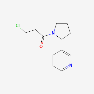 molecular formula C12H15ClN2O B1486519 3-Chloro-1-[2-(pyridin-3-yl)pyrrolidin-1-yl]propan-1-one CAS No. 1153986-80-1