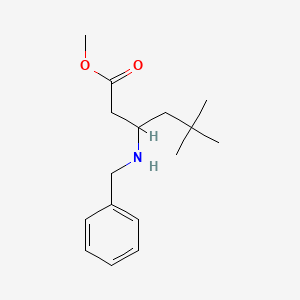 molecular formula C16H25NO2 B14865198 Methyl 3-(benzylamino)-5,5-dimethylhexanoate 