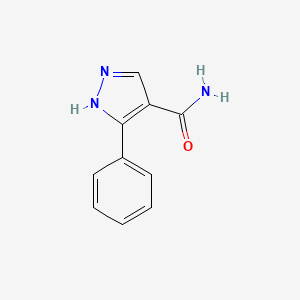 molecular formula C10H9N3O B1486520 3-苯基-1H-吡唑-4-甲酰胺 CAS No. 1152573-97-1