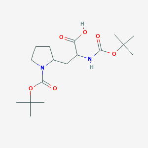 2-(2-Tert-butoxycarbonylamino-2-carboxy-ethyl)-pyrrolidine-1-carboxylic acid tert-butyl ester