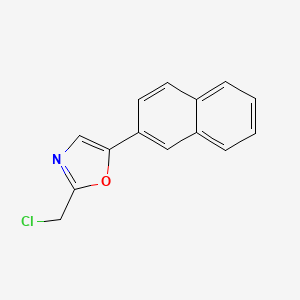 molecular formula C14H10ClNO B1486521 2-(氯甲基)-5-(萘-2-基)恶唑 CAS No. 1094226-48-8