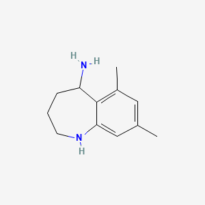 molecular formula C12H18N2 B14865219 6,8-Dimethyl-2,3,4,5-tetrahydro-1H-benzo[B]azepin-5-ylamine 