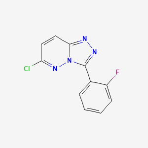 molecular formula C11H6ClFN4 B1486522 6-氯-3-(2-氟苯基)-[1,2,4]三唑并[4,3-b]哒嗪 CAS No. 1094354-48-9