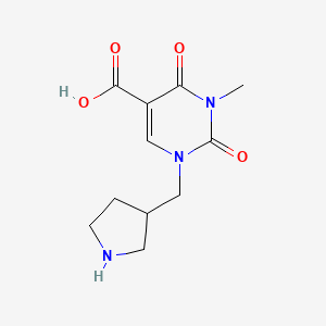 3-Methyl-2,4-dioxo-1-(pyrrolidin-3-ylmethyl)-1,2,3,4-tetrahydropyrimidine-5-carboxylic acid