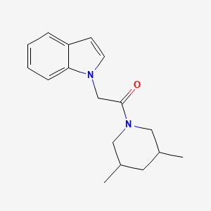 molecular formula C17H22N2O B14865251 1-(3,5-dimethylpiperidin-1-yl)-2-(1H-indol-1-yl)ethanone 