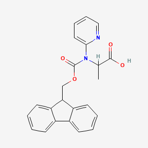 molecular formula C23H20N2O4 B14865256 2-[9H-fluoren-9-ylmethoxycarbonyl(pyridin-2-yl)amino]propanoic acid 