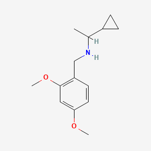 B1486526 (1-Cyclopropylethyl)[(2,4-dimethoxyphenyl)methyl]amine CAS No. 1155988-21-8