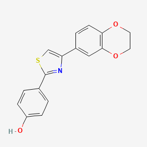 4-(4-(2,3-Dihydrobenzo[b][1,4]dioxin-7-yl)thiazol-2-yl)phenol