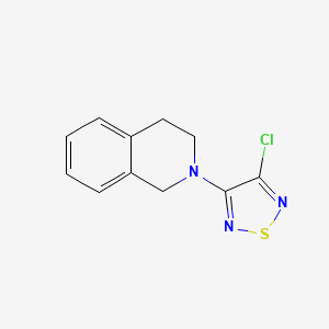 molecular formula C11H10ClN3S B1486527 3-chloro-4-(3,4-dihydroisoquinolin-2(1H)-yl)-1,2,5-thiadiazole CAS No. 1156936-20-7