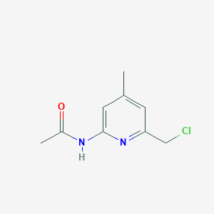 molecular formula C9H11ClN2O B14865287 N-(6-(chloromethyl)-4-methylpyridin-2-yl)acetamide 