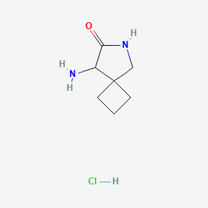 molecular formula C7H13ClN2O B14865293 8-Amino-6-azaspiro[3.4]octan-7-one hydrochloride 