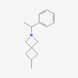 molecular formula C15H21N B14865300 6-Methyl-2-(1-phenylethyl)-2-azaspiro[3.3]heptane 