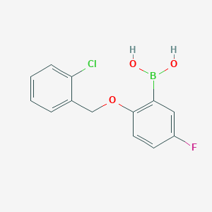 molecular formula C13H11BClFO3 B1486534 2-(2-Chlorophenylmethoxy)-5-fluorophenylboronic acid CAS No. 1256355-80-2