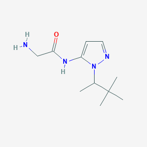 molecular formula C11H20N4O B14865365 2-amino-N-(1-(3,3-dimethylbutan-2-yl)-1H-pyrazol-5-yl)acetamide 