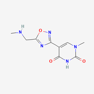 1-methyl-5-(5-((methylamino)methyl)-1,2,4-oxadiazol-3-yl)pyrimidine-2,4(1H,3H)-dione