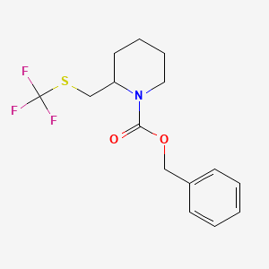 2-Trifluoromethylsulfanylmethylpiperidine-1-carboxylic acid benzyl ester