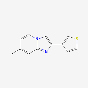 molecular formula C12H10N2S B14865415 7-Methyl-2-(thiophen-3-yl)imidazo[1,2-a]pyridine 