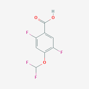 molecular formula C8H4F4O3 B14865458 4-(Difluoromethoxy)-2,5-difluorobenzoic acid 