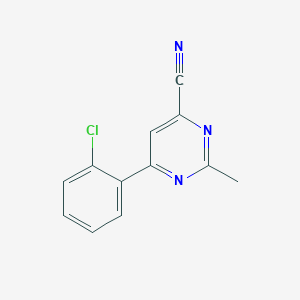 2-Methyl-6-(2-chlorophenyl)pyrimidine-4-carbonitrile