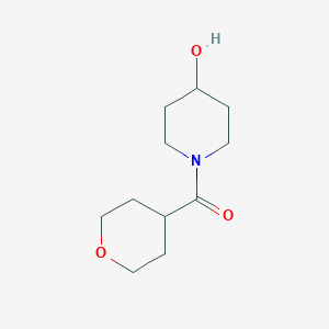 molecular formula C11H19NO3 B1486547 1-(Oxane-4-carbonyl)piperidin-4-ol CAS No. 1135038-08-2
