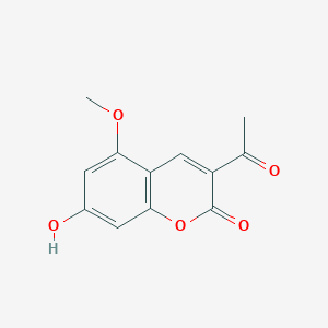 molecular formula C12H10O5 B14865474 3-Acetyl-5-methoxy-7-hydroxy-coumarin 