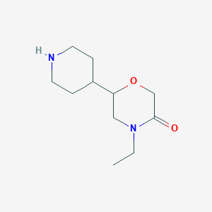 4-Ethyl-6-(piperidin-4-yl)morpholin-3-one