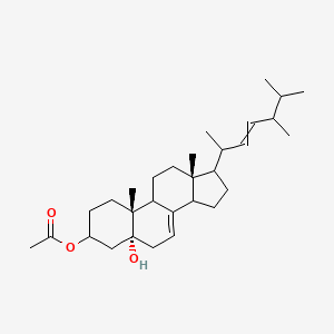 molecular formula C30H48O3 B14865526 [(5R,10R,13R)-17-(5,6-dimethylhept-3-en-2-yl)-5-hydroxy-10,13-dimethyl-1,2,3,4,6,9,11,12,14,15,16,17-dodecahydrocyclopenta[a]phenanthren-3-yl] acetate 