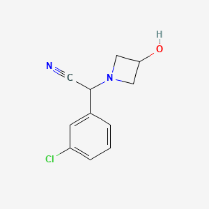 2-(3-Chlorophenyl)-2-(3-hydroxyazetidin-1-yl)acetonitrile