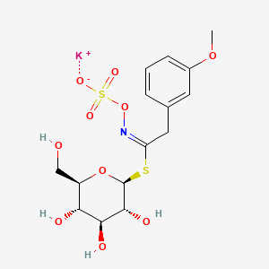 molecular formula C15H20KNO10S2 B14865556 potassium;[(E)-[2-(3-methoxyphenyl)-1-[(2S,3R,4S,5S,6R)-3,4,5-trihydroxy-6-(hydroxymethyl)oxan-2-yl]sulfanylethylidene]amino] sulfate 