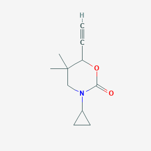 molecular formula C11H15NO2 B14865572 3-Cyclopropyl-6-ethynyl-5,5-dimethyl-1,3-oxazinan-2-one 