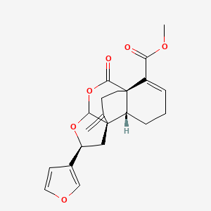 molecular formula C21H22O6 B14865579 methyl (1S,6S,8S,9R)-6-(furan-3-yl)-16-methylidene-2-oxo-3,5-dioxatetracyclo[6.5.3.01,9.04,8]hexadec-12-ene-13-carboxylate 