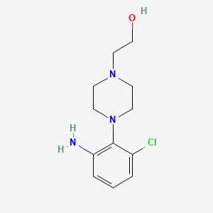 molecular formula C12H18ClN3O B1486560 2-[4-(2-Amino-6-chlorophenyl)-1-piperazinyl]-1-ethanol CAS No. 1155523-02-6