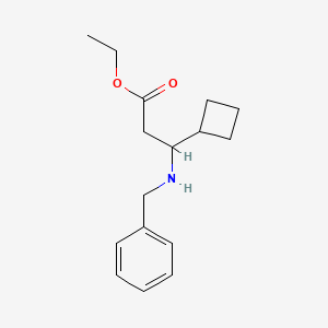 molecular formula C16H23NO2 B14865608 Ethyl 3-(benzylamino)-3-cyclobutylpropanoate 