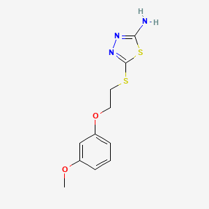 5-{[2-(3-Methoxyphenoxy)ethyl]sulfanyl}-1,3,4-thiadiazol-2-amine