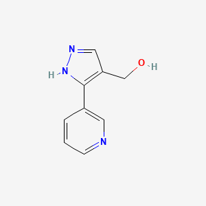 molecular formula C9H9N3O B1486563 (3-(pyridin-3-yl)-1H-pyrazol-4-yl)methanol CAS No. 1157930-03-4