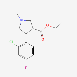 Ethyl 4-(2-chloro-4-fluorophenyl)-1-methylpyrrolidine-3-carboxylate