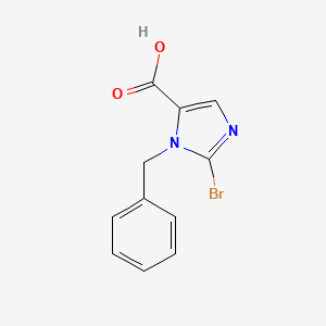 molecular formula C11H9BrN2O2 B14865640 1-Benzyl-2-bromo-1H-imidazole-5-carboxylic acid 