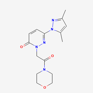 molecular formula C15H19N5O3 B14865643 6-(3,5-dimethyl-1H-pyrazol-1-yl)-2-(2-morpholino-2-oxoethyl)pyridazin-3(2H)-one 