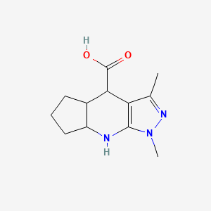 1,3-Dimethyl-1,4,4a,5,6,7,7a,8-octahydrocyclopenta[b]pyrazolo[4,3-e]pyridine-4-carboxylic acid