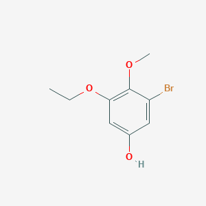 molecular formula C9H11BrO3 B14865662 3-Bromo-5-ethoxy-4-methoxyphenol 