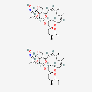 molecular formula C63H88N2O14 B14865669 (1R,4S,5'S,6R,6'R,8R,10Z,13R,14Z,20R,21Z,24S)-6'-ethyl-24-hydroxy-21-hydroxyimino-5',11,13,22-tetramethylspiro[3,7,19-trioxatetracyclo[15.6.1.14,8.020,24]pentacosa-10,14,16,22-tetraene-6,2'-oxane]-2-one;(1R,4S,5'S,6R,6'R,8R,10Z,13R,14Z,20R,21Z,24S)-24-hydroxy-21-hydroxyimino-5',6',11,13,22-pentamethylspiro[3,7,19-trioxatetracyclo[15.6.1.14,8.020,24]pentacosa-10,14,16,22-tetraene-6,2'-oxane]-2-one 