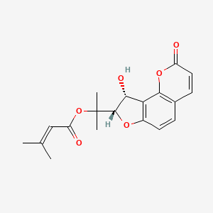 2-[(8S,9R)-9-hydroxy-2-oxo-8,9-dihydrofuro[2,3-h]chromen-8-yl]propan-2-yl 3-methylbut-2-enoate