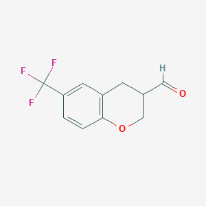 6-(Trifluoromethyl)chromane-3-carbaldehyde