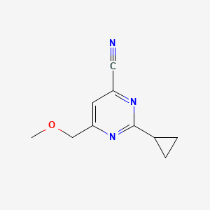 molecular formula C10H11N3O B14865692 2-Cyclopropyl-6-(methoxymethyl)pyrimidine-4-carbonitrile 