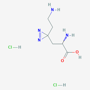 molecular formula C6H14Cl2N4O2 B14865705 (2S)-2-amino-3-[3-(2-aminoethyl)diazirin-3-yl]propanoic acid;dihydrochloride 