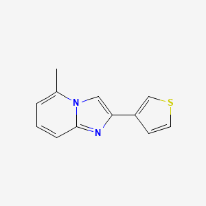 molecular formula C12H10N2S B14865715 5-Methyl-2-(thiophen-3-yl)imidazo[1,2-a]pyridine 