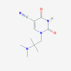 molecular formula C11H16N4O2 B14865726 1-(2-(Dimethylamino)-2-methylpropyl)-2,4-dioxo-1,2,3,4-tetrahydropyrimidine-5-carbonitrile 