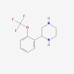 molecular formula C11H13F3N2O B14865734 2-(2-(Trifluoromethoxy)phenyl)piperazine 